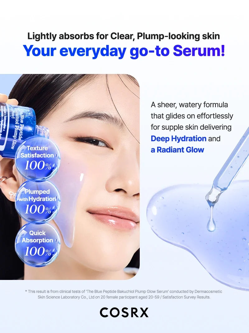 COSRX The Blue Peptide Bakuchiol Plump Glow Serum